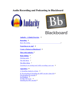 Instructions for podcasting using audacity and blackboard
