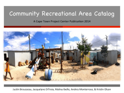 Community Recreational Area Catalog !
