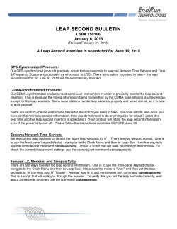 leap second bulletin - EndRun Technologies