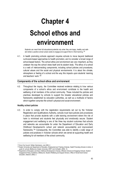 Chapter 4 School ethos and environment