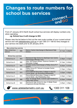 Changes to route numbers for school bus services