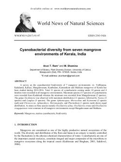 Cyanobacterial diversity from seven mangrove environments of