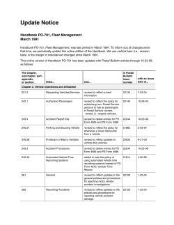 Handbook PO-701 - Fleet Management