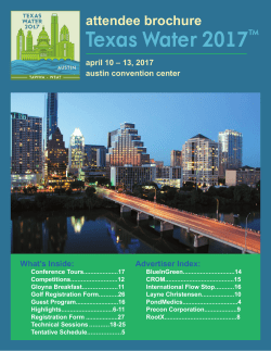 Texas Water Attendee Brochure