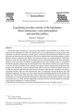 Legislating morality outside of the legislature: Direct democracy