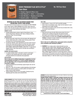 BEHR PREMIUM PLUS WITH STYLE&reg; Faux Glaze