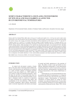 2007 Slovak J. Anim. Sci., Semen Characteristis