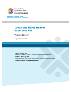 Urban and Rural Student Substance Use