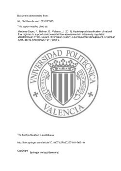 Hydrological classification of natural flow regimes to support