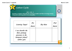 Carbon Cycle LT - 1 Presentation