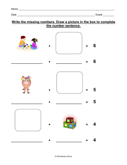 Addition Number Sentences with Pictures