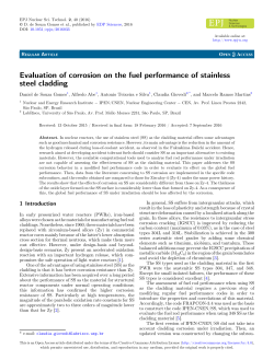 Evaluation of corrosion on the fuel performance of stainless