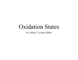 Oxidation State Slides