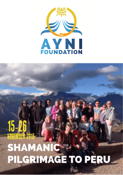 the pilgrimage to peru 2015 brochure