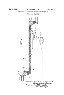 Separation of water from solid organic materials