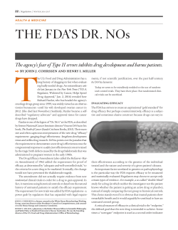 The FDA`s Dr. Nos