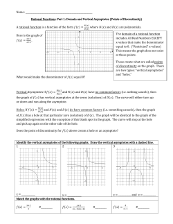 Domain and Vertical Asymptotes