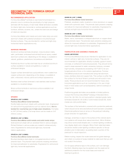 DECOMETAL&reg; BY FORMICA GROUP TECHNICAL DATA