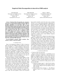 Empirical Mode Decomposition in data-driven fMRI