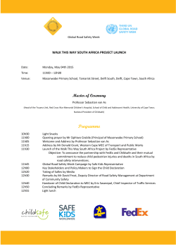 Programme - Western Cape Government