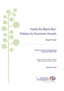 Inside the Black Box: Policies for Economic Growth