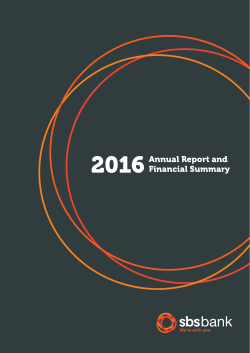2016 Annual Report Summary