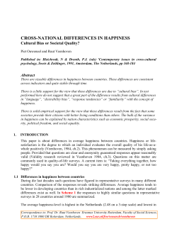 Cross-National Differences in Happiness