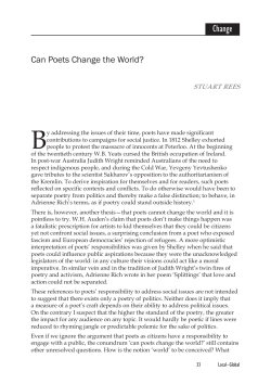 Can Poets Change the World?