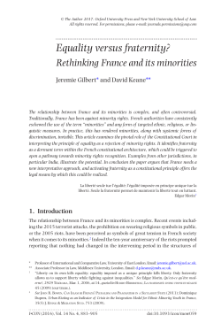 Equality versus fraternity? - Oxford Academic