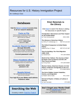 US Immigration - The Weber School