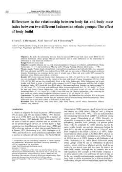 Differences in the relationship between body fat and body mass