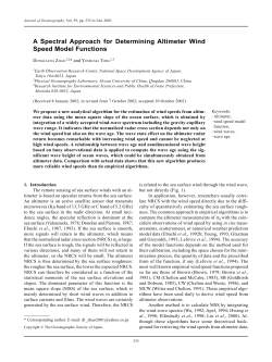 A Spectral Approach for Determining Altimeter Wind Speed Model