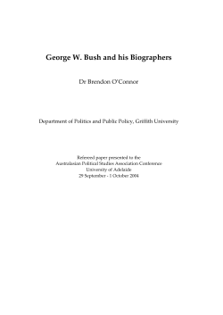 George W. Bush and his Biographers