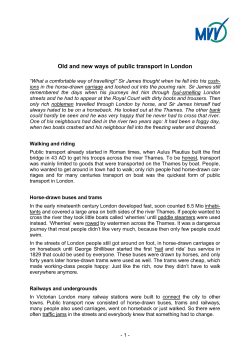 Old and new ways of public transport in London
