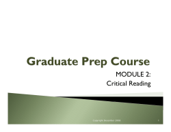 Critical Reading