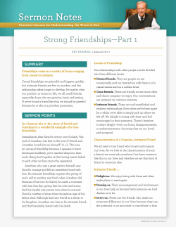 Sermon Notes - In Touch Ministries