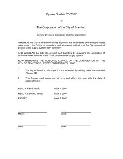 By-law Number 75-2007 of The Corporation of the City of Brantford