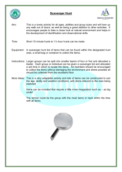 Scavenger Hunt Self LED - North Ayrshire Council