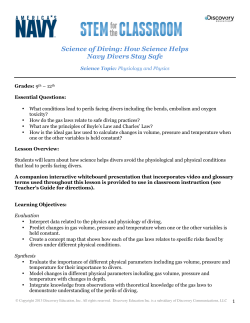 Science of Diving - Navy STEM for the Classroom
