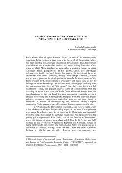 193 TRANSLATIONS OF MYTHS IN THE POETRY OF PAULA