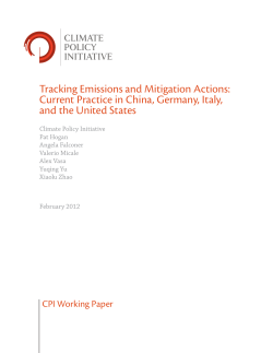 Tracking Emissions and Mitigation Actions