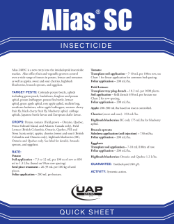 insecticide quick sheet