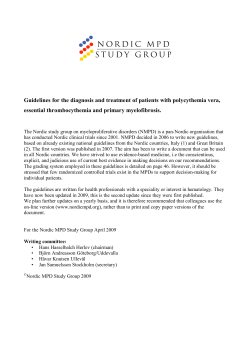 Guidelines for the diagnosis and treatment of patients with