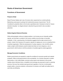 Functions of Government