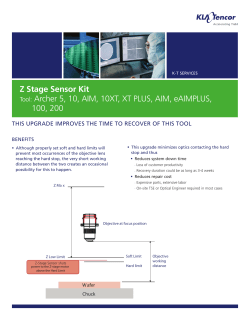 Z Stage Sensor Kit Tool: Archer 5, 10, AIM, 10XT, XT PLUS, AIM