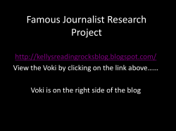 Famous Journalist Research Project