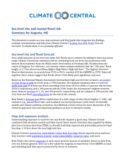 Sea level rise and coastal flood risk: Summary for Augusta, ME Sea