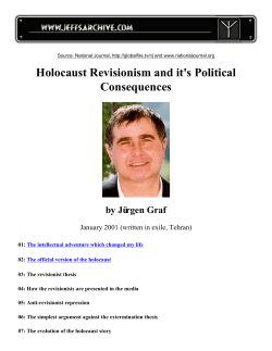 Holocaust Revisionism and its Political Consequences
