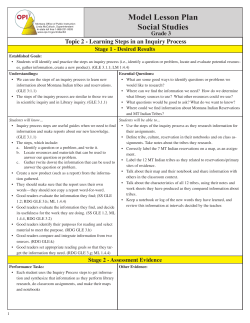 G3 Steps Inquiry Process
