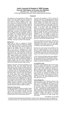 Juet`s journal - New Netherland Museum